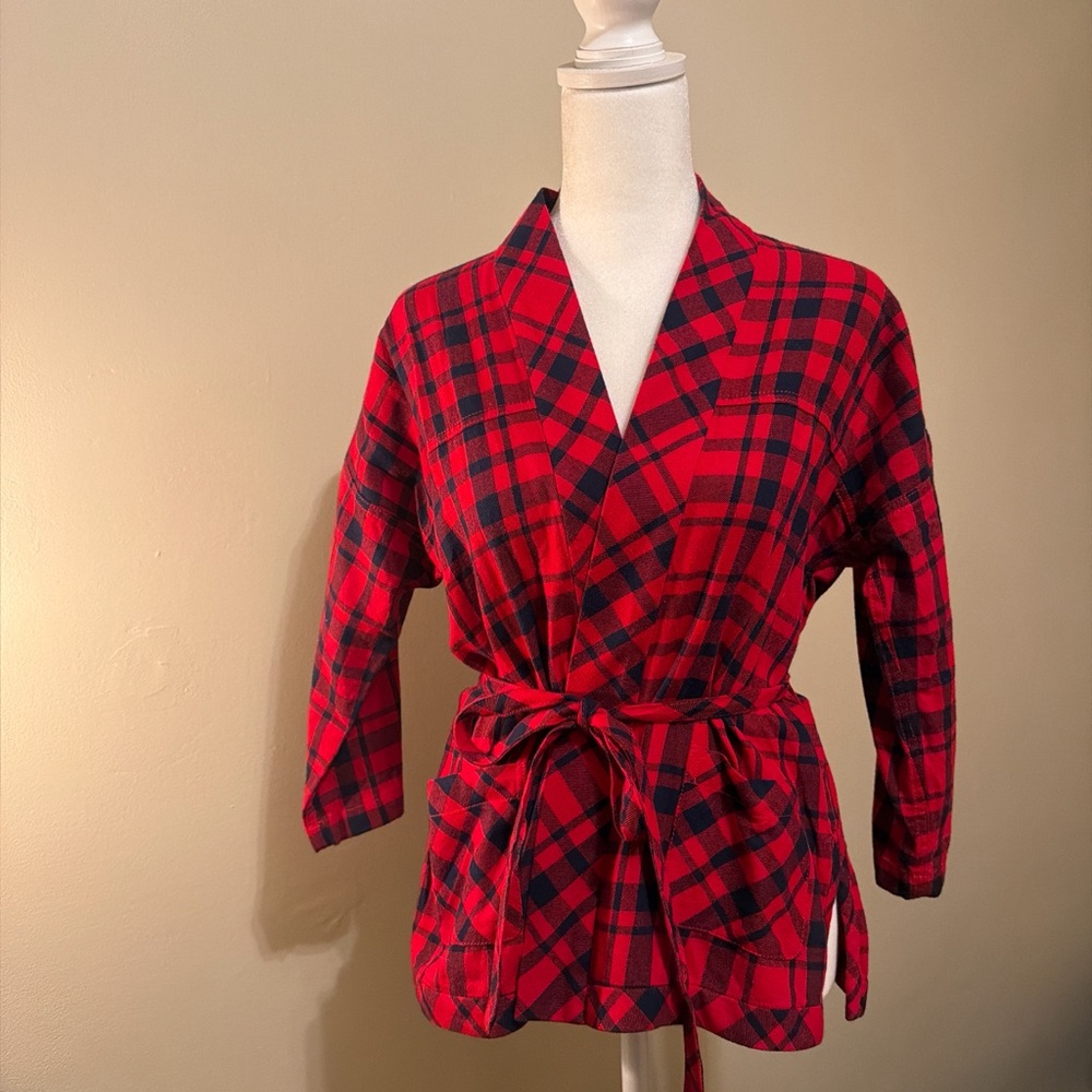 Madewell Cute cabincore flannel wrap top